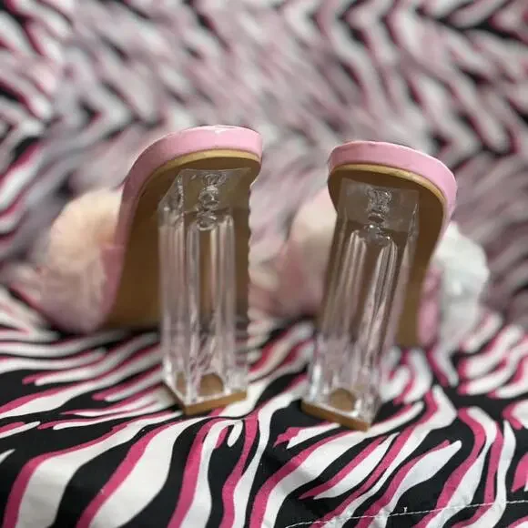 Y2K Fuzzy playboy girl style Heels — Size 6.5 - Picture 2 of 6